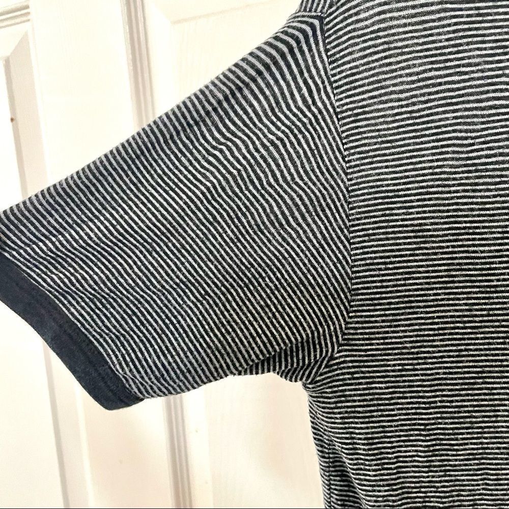 John Galt black and white striped short sleeve Santa Monica shirt - Picture 11 of 12